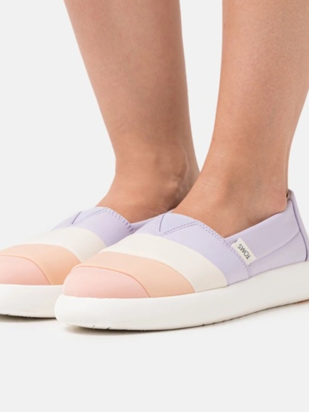 TOMS Alpargata Mallow Puff, Lavender Multi color Slip-On sneaker flat 8.5 NIB